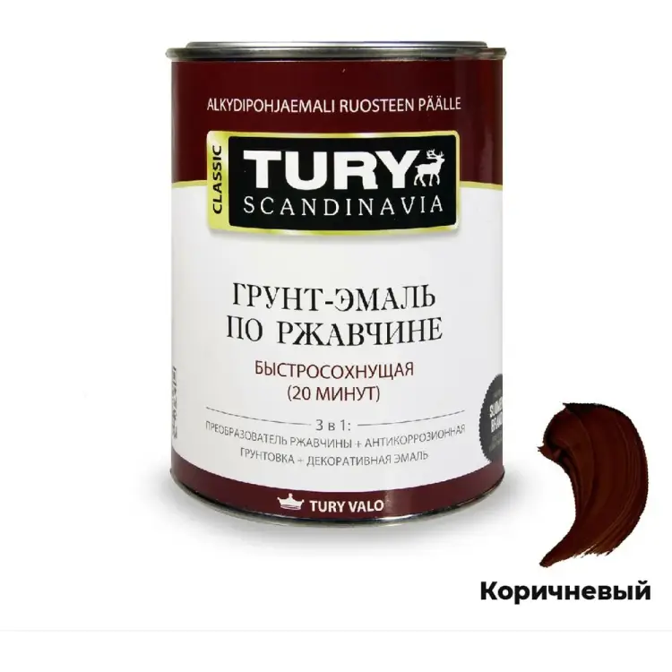 Грунт-эмаль по ржавчине TURY МС-102 20015253 Грунт-эмаль по ржавчине TURY МС-102 20015253