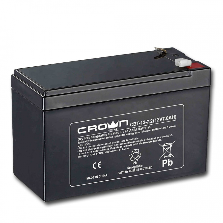 Аккумулятор CROWN MICRO CBT-12-7.2