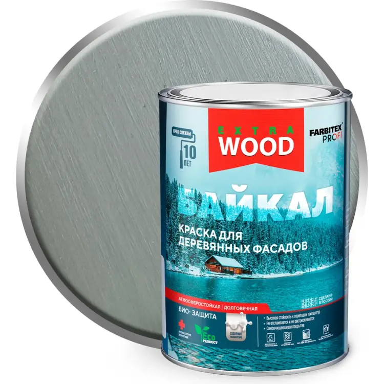 Краска для деревянных фасадов и интерьеров Farbitex БАЙКАЛ Северное небо 4300012578 Краска для деревянных фасадов и интерьеров Farbitex БАЙКАЛ Северное небо 4300012578