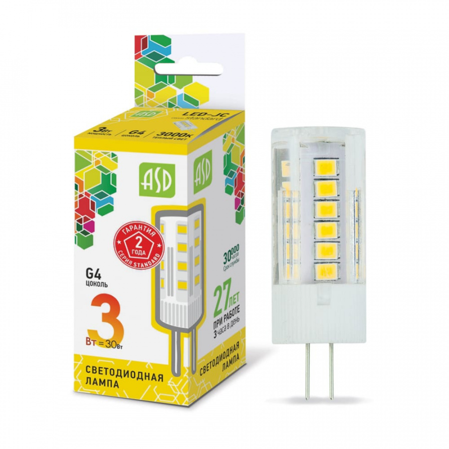 Светодиодная лампа ASD LED-JC-std