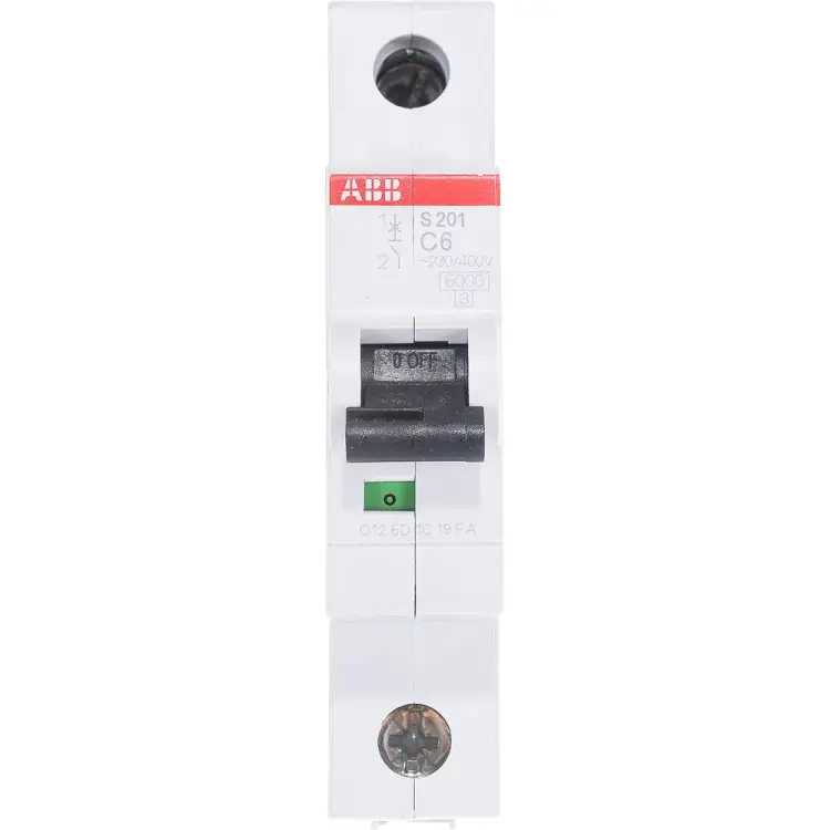 Автомат ABB S201 1п C 6А 6кА 2CDS251001R0064
