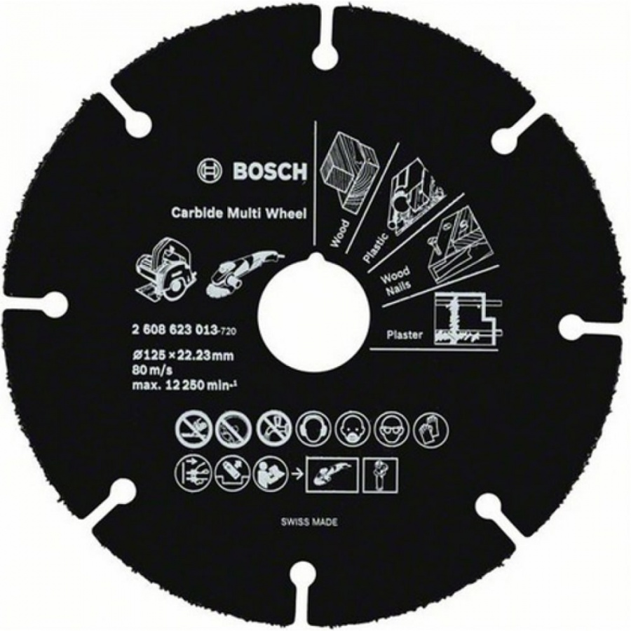 Твердосплавный отрезной круг по дереву Bosch Multi Wheel 2608623013