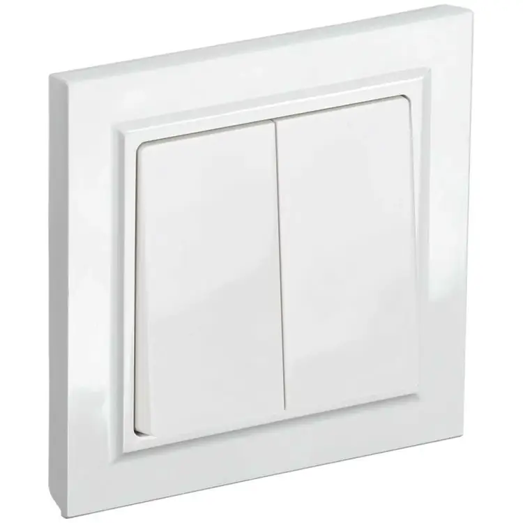 Двухклавишный выключатель IEK Brite вср10-2-0-брб BR-V20-0-10-K01-F