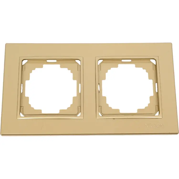 Двухместная рамка Nilson Alegra metallic 25150092