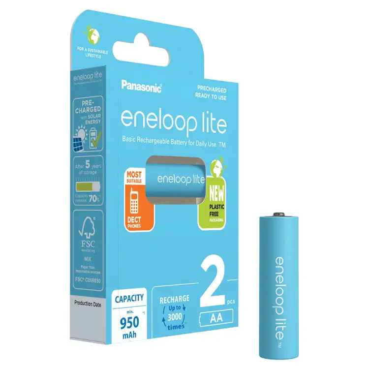 Аккумуляторы Panasonic eneloop lite BK-3LCCE/2BE 417