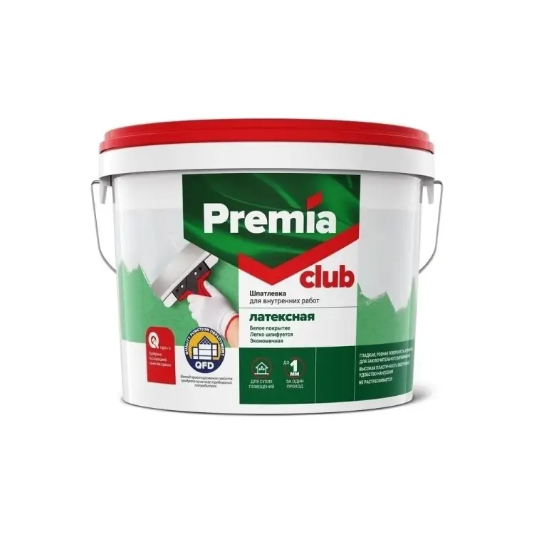 Латексная шпатлевка для внутренних работ Premia Club CLUB О03941