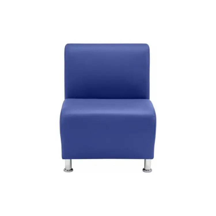 Одноместная секция дивана Мягкий Офис синяя КЛ501СН