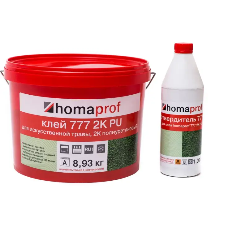 Клей Homakoll 2K PU, 8.93+1.07 кг, зелен. 800-1200 г/м2, 10 кг 60221