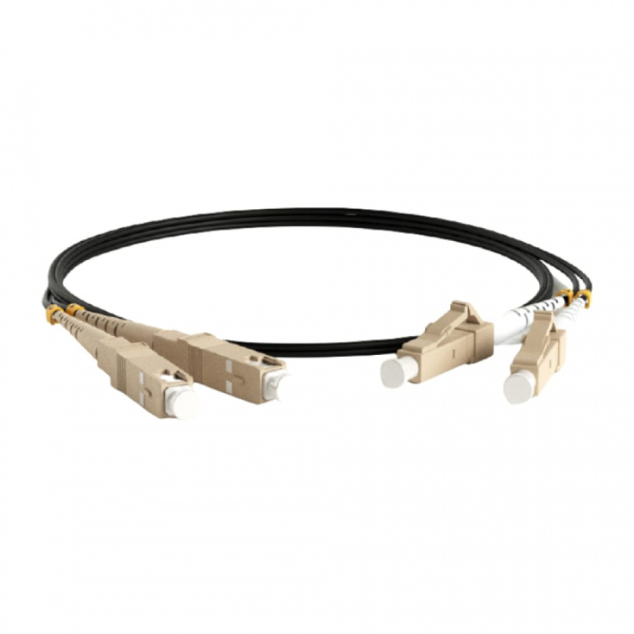 Волоконно-оптический шнур Hyperline FC-D2-50-LC/PR-SC/PR-H-3M-LSZH-BK