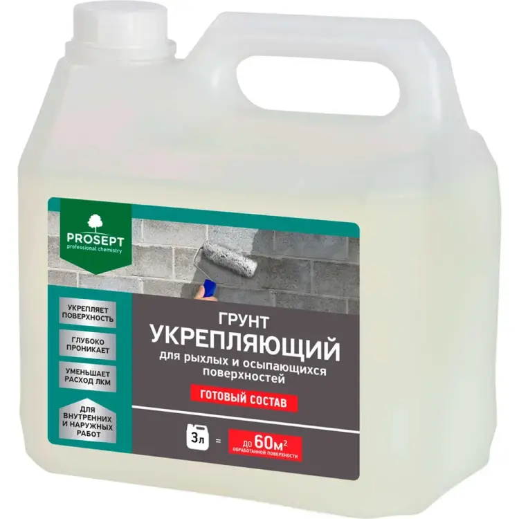 Укрепляющий грунт для рыхлых и осыпающихся поверхностей PROSEPT 049-3