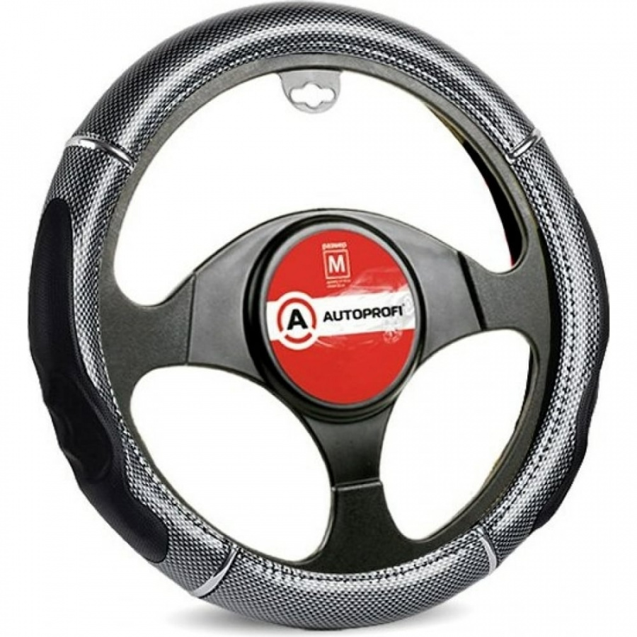 Оплетка руля AUTOPROFI GL-1025 CARBON M