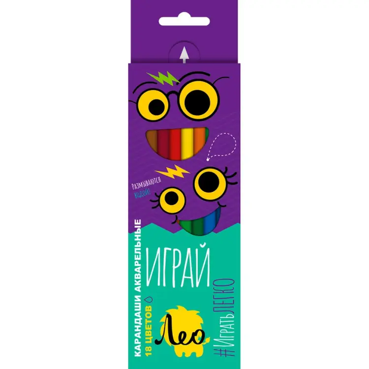 Трехгранных акварельных набор карандашей Лео Играй 641524