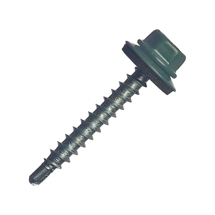 Кровельный саморез МЕТАЛЛСЕРВИС 4.8x35 RAL 6005 200 шт. 1220568