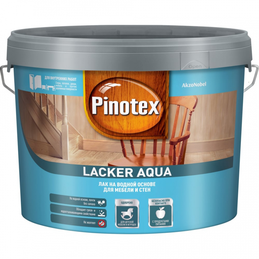 Лак для мебели и стен для внутренних работ Pinotex LACKER AQUA 70