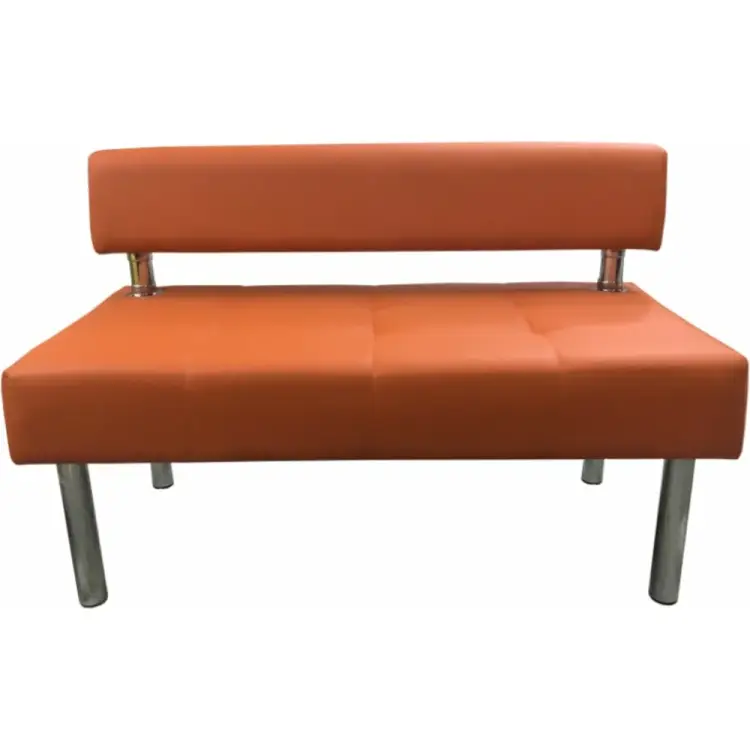 Двухместная секция дивана Мягкий Офис оранжевая СТР601ОР