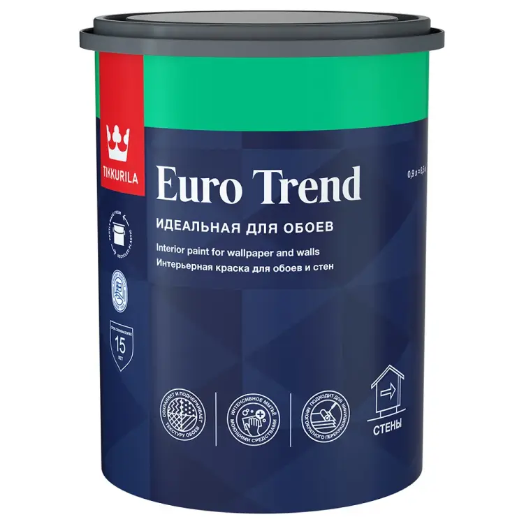 Интерьерная краска для обоев и стен Tikkurila EURO TREND 700009616 Интерьерная краска для обоев и стен Tikkurila EURO TREND 700009616