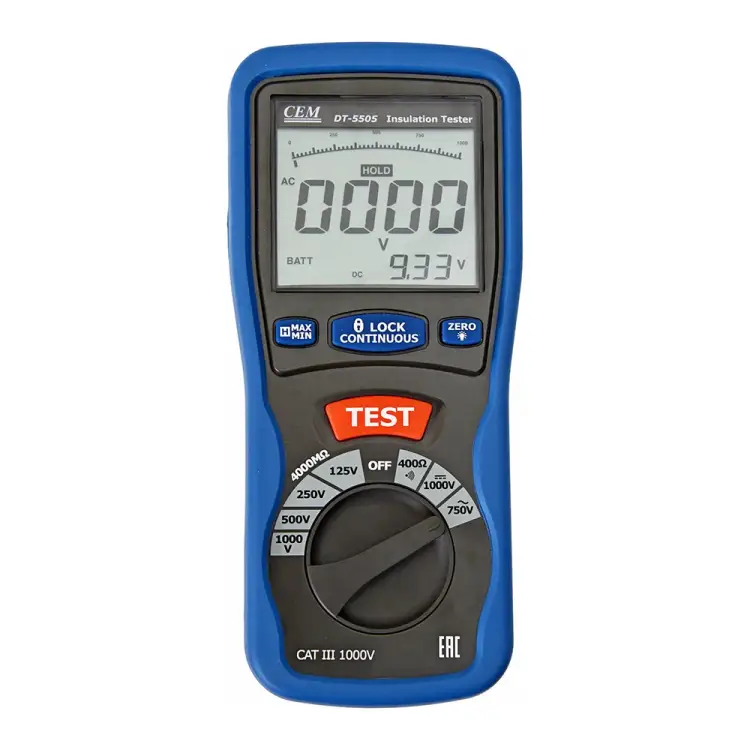 Цифровой тестер изоляции СЕМ DT-5505 481578