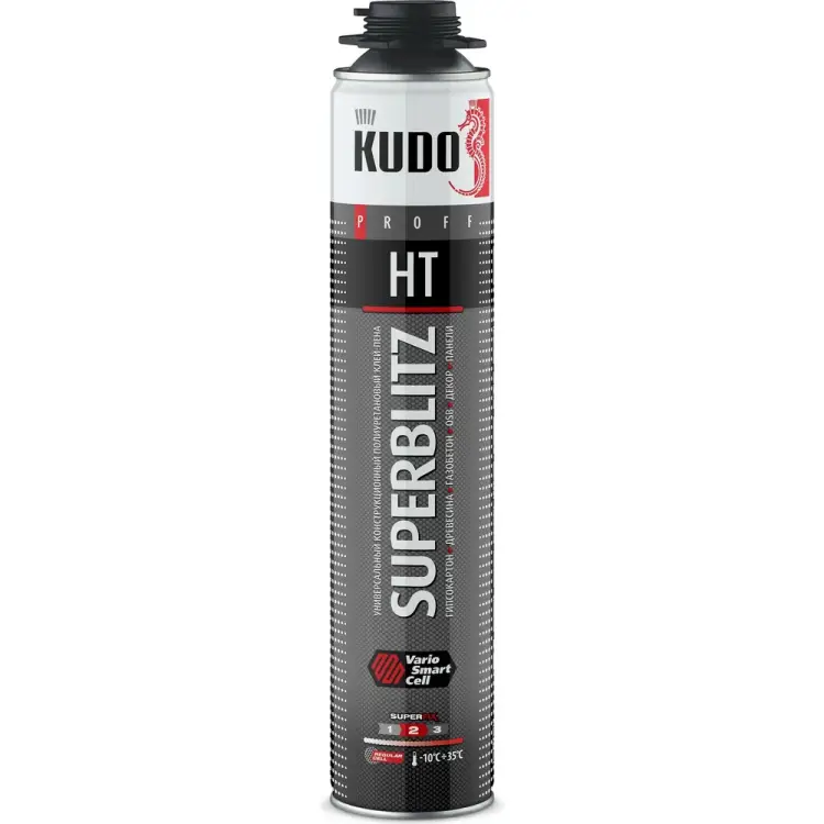 Универсальный конструкционный профессиональный всесезонный клей-пена KUDO SUPERBLITZ HT KUPP10B13SBHT Универсальный конструкционный профессиональный всесезонный клей-пена KUDO SUPERBLITZ HT KUPP10B13SBHT