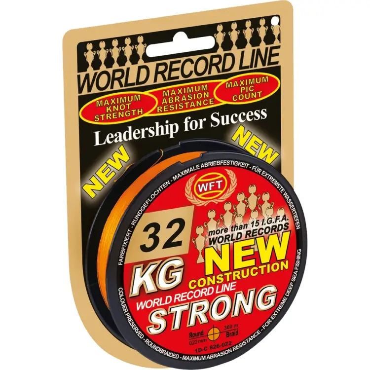 Плетеная леска WFT KG STRONG Orange 1D-C-826-022