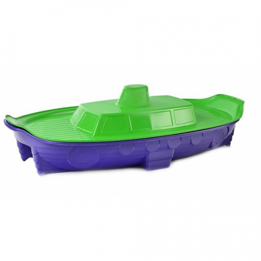 Песочница-бассейн Doloni с крышкой, салатово-фиолетовая, 71.5х138 см