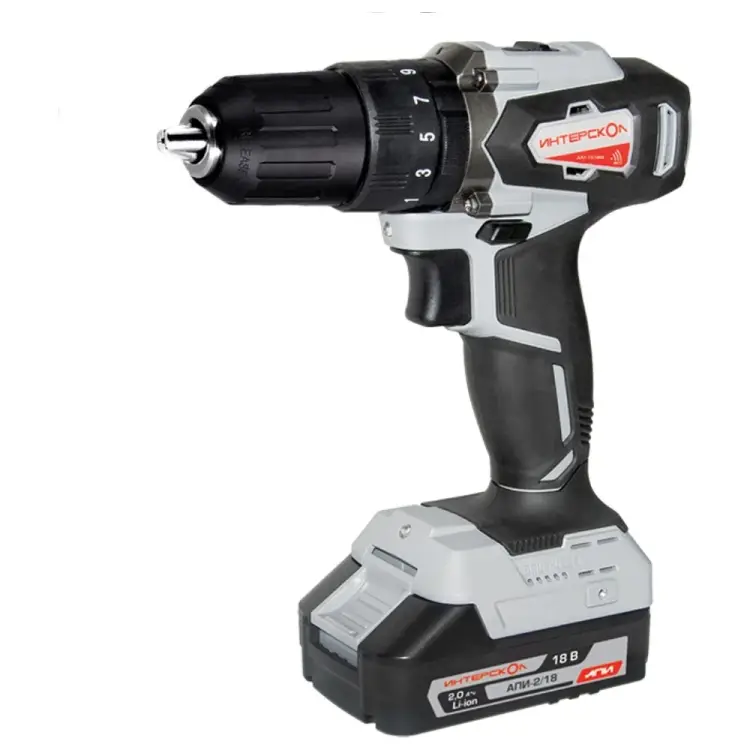Аккумуляторная ударная дрель-шуруповерт Интерскол ДАУ-13/18ВК 573.0.0.70