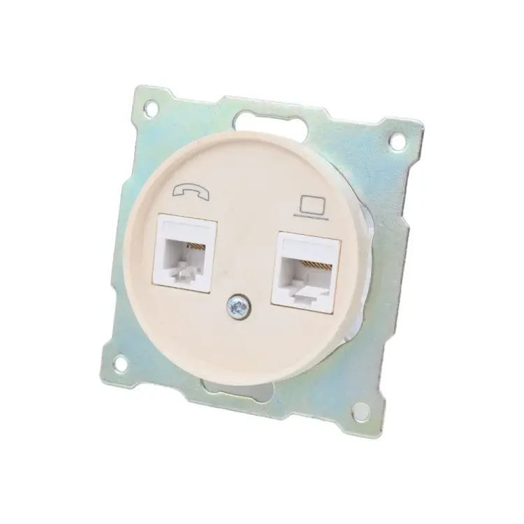 Телефонная/компьютерная двойная розетка OneKeyElectro 2172794