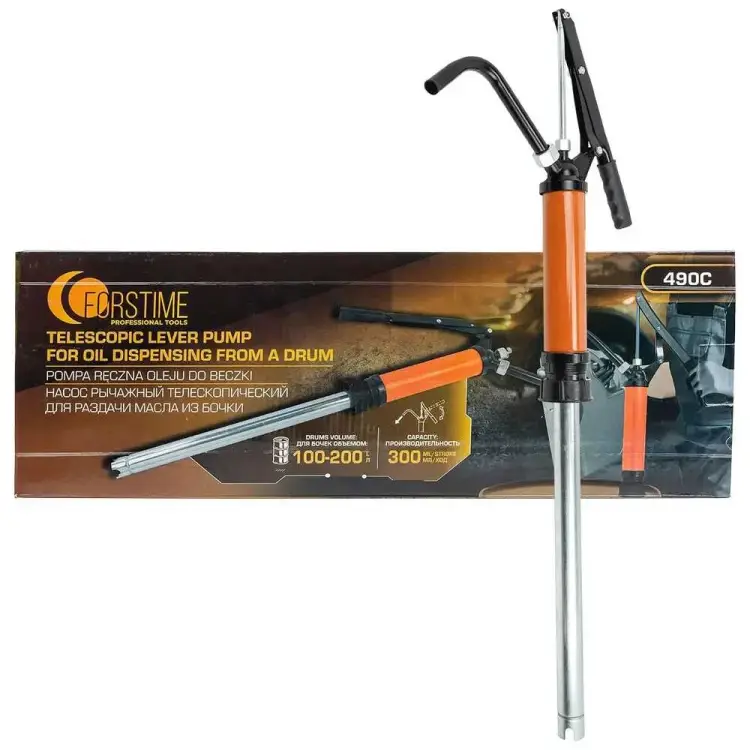 Ручной рычажный телескопический насос для раздачи масла на бочку FORSTIME FT-490C(59693) Ручной рычажный телескопический насос для раздачи масла на бочку FORSTIME FT-490C(59693)