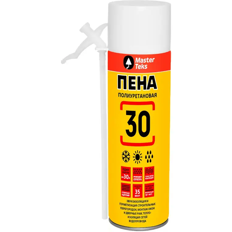 Всесезонная монтажная пена MASTERTEKS 30 223439 Всесезонная монтажная пена MASTERTEKS 30 223439