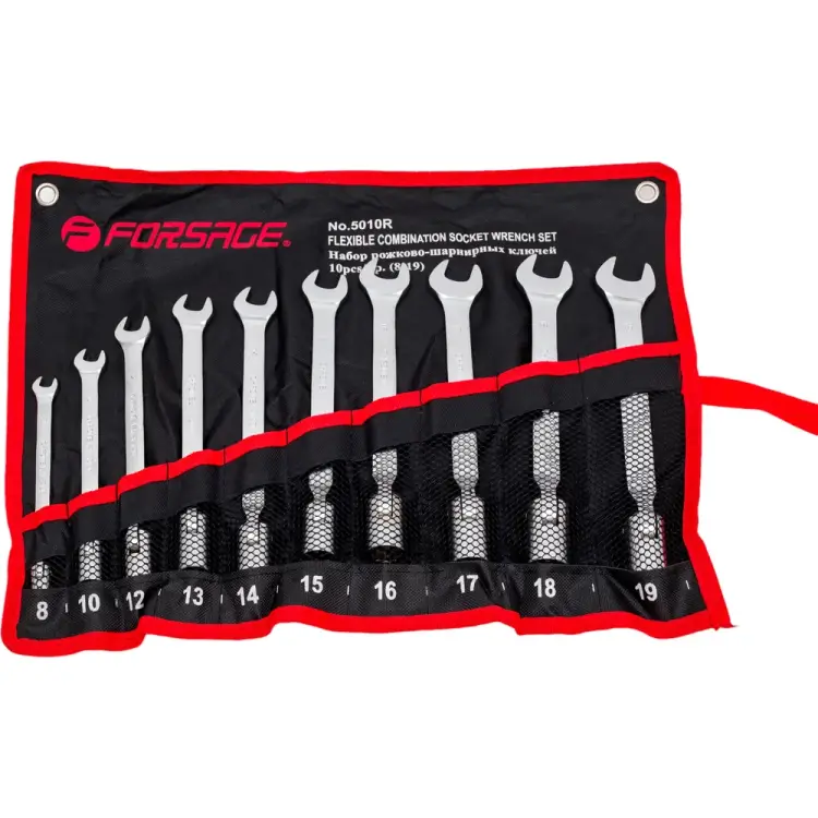 Набор рожково-торцевых шарнирных ключей Forsage F-5010R(49575)