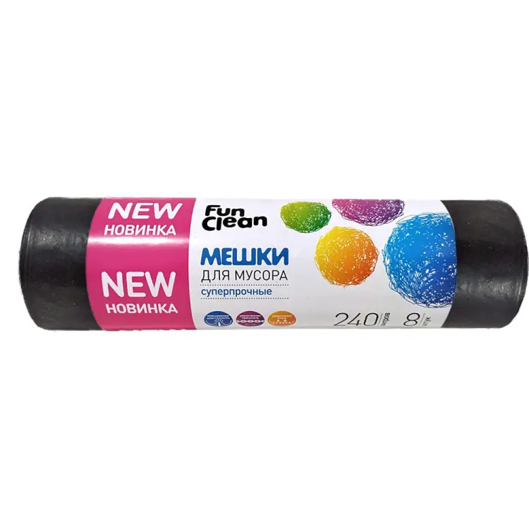 Суперпрочные мешки для мусора Fun Clean 16568 Суперпрочные мешки для мусора Fun Clean 16568
