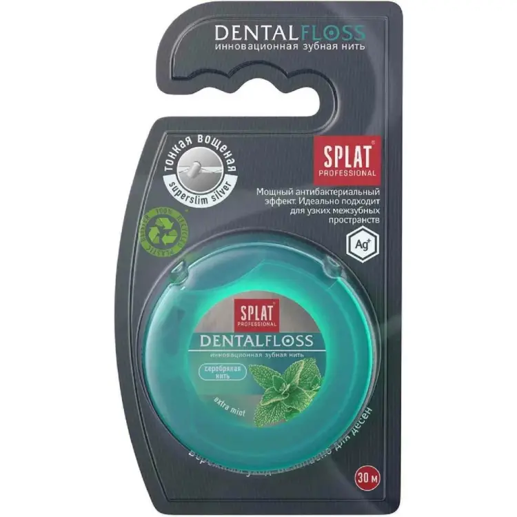 Тонкая зубная нить Splat DentalFloss с МЯТА 102.14052.0101