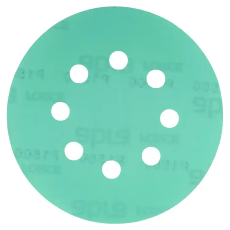 Диск шлифовальный Abraforce Green Film на пленочной основе 8 отверстий, 125 мм, Р1500 181304 Диск шлифовальный Abraforce Green Film на пленочной основе 8 отверстий, 125 мм, Р1500 181304