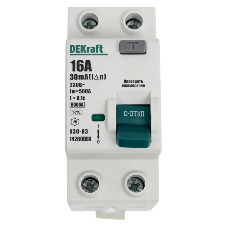 Устройство защитного отключения DEKraft узо-03 вдт 14260DEK