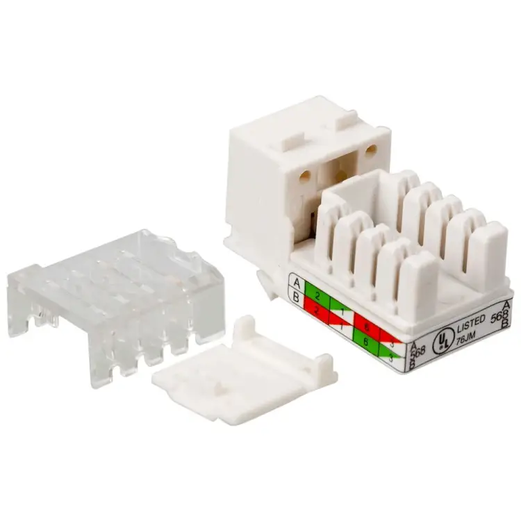 Вставка LANMASTER Keystone LAN-OK45U5E/90N-WH