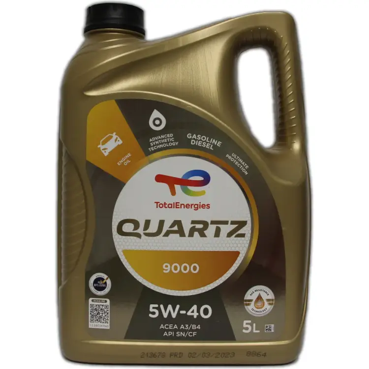 Масло для 4-х тактных двигателей TOTAL (11772) QUARTZ 9000 5W40 213678