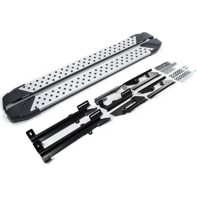 Алюминиевые пороги для Nissan Murano III 2016 Rival Bmw-Style круги D180AL.4108.3