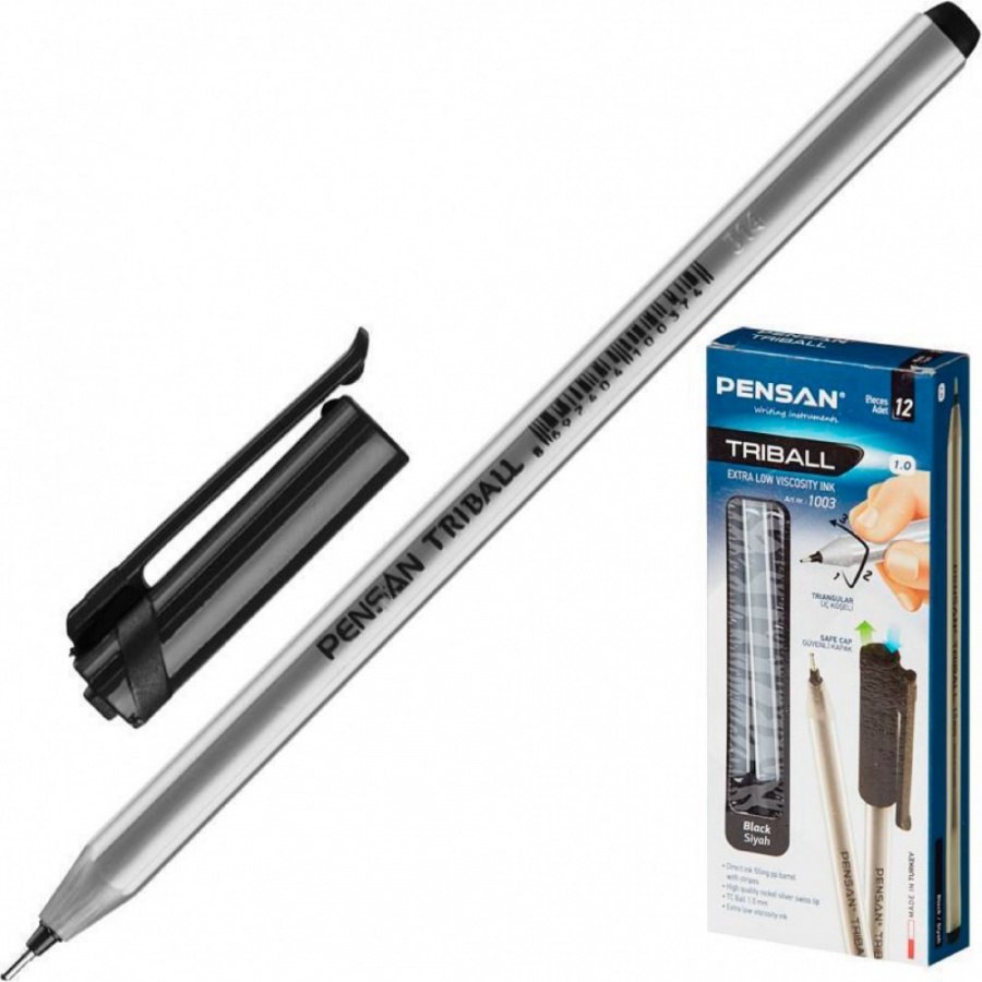 Шариковая ручка Pensan Triball 1003BLACK