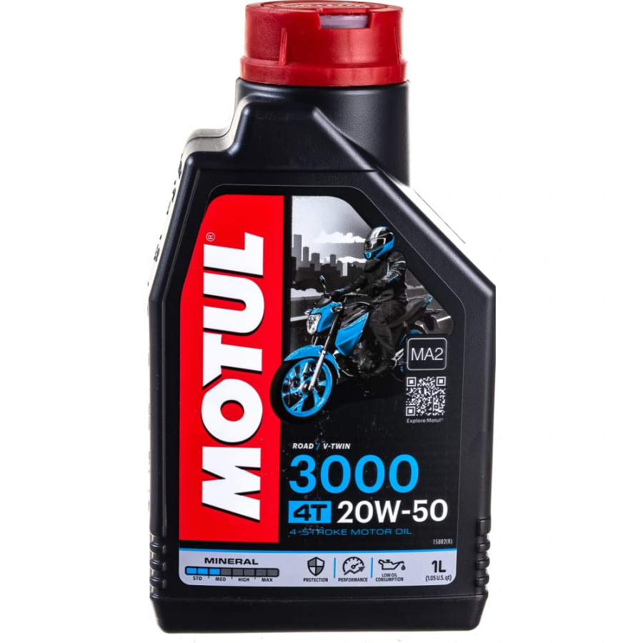 Моторное масло для мотоциклов MOTUL 3000 4T SAE 20W50