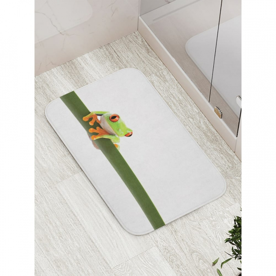 Противоскользящий коврик для ванной, сауны, бассейна JOYARTY Яркая лягушка