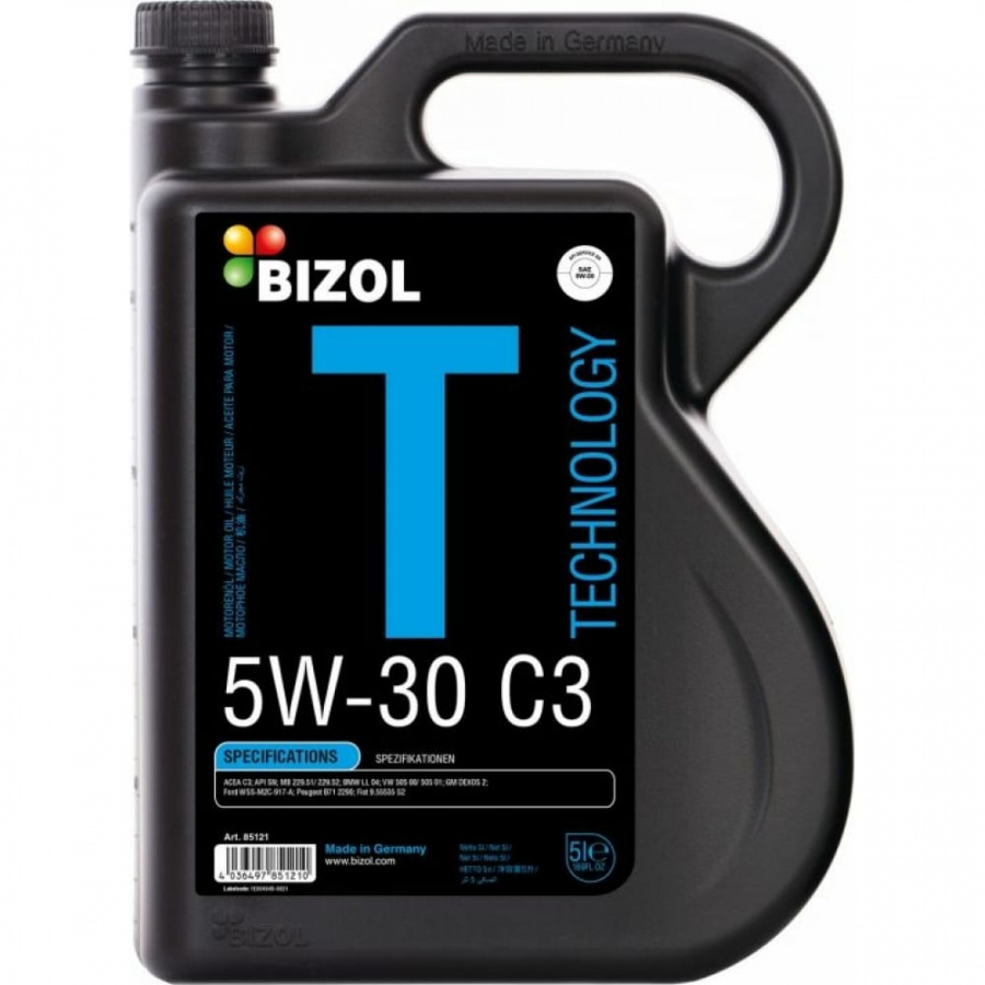 Синтетическое моторное масло Bizol Technology 5W-30, SN C3