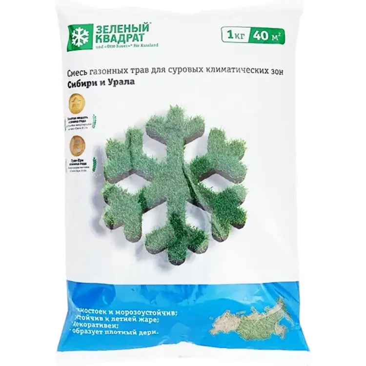 Семена газона для Сибири и Урала Зеленый квадрат 4607160331997