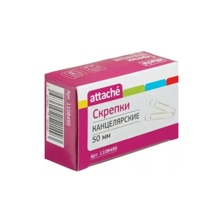 Металлические оцинкованные скрепки Attache 1108495