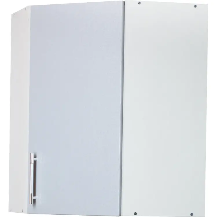 Шкаф для посуды SANTREK угловой 55*55 серебристый металлик фасад МДФ 48975