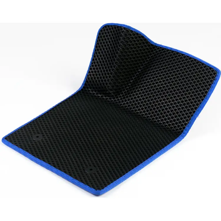 Водительский коврик для Kia Rio III 2011-2017 (Киа Рио 3) (Хендай Солярис 1) Vicecar 1DL23010-синий