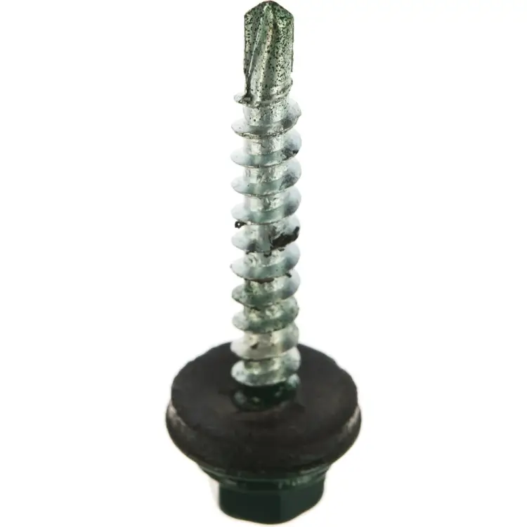 Кровельный саморез качественный крепеж 4,8/35 RAL600550 зеленый мох (50 шт.) 0200105