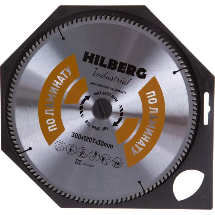 Пильный диск по ламинату Hilberg Hilberg Industrial HL300 Пильный диск по ламинату Hilberg Hilberg Industrial HL300