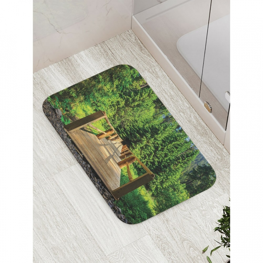 Противоскользящий коврик для ванной, сауны, бассейна JOYARTY Лесной центр