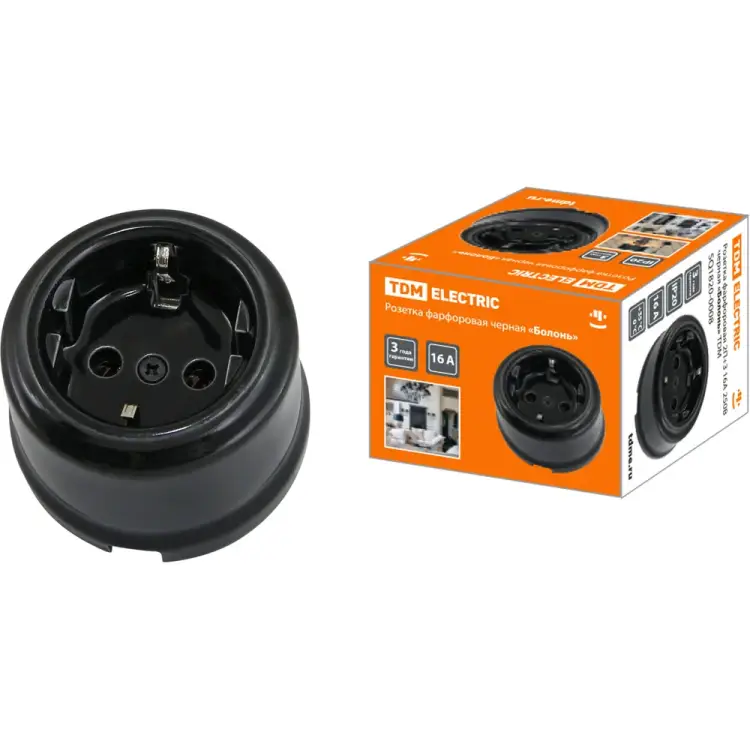 Фарфоровая розетка TDM ELECTRIC Болонь SQ1820-0008