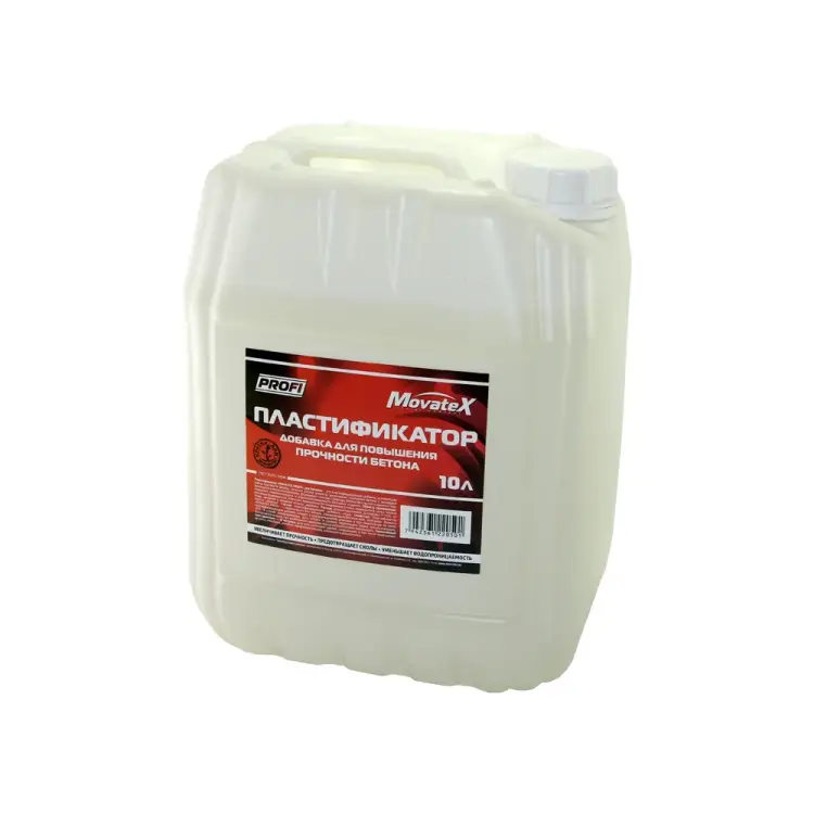 Пластификатор-добавка для повышения прочности бетона Movatex PROFI Т31837