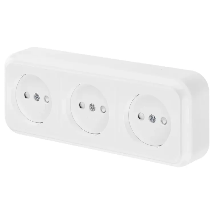 Трехместная розетка BYLECTRICA ПРАЛЕСКА РА16-275